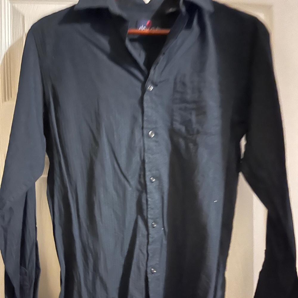 Boys Black Pinstripe Dress Shirt (18)